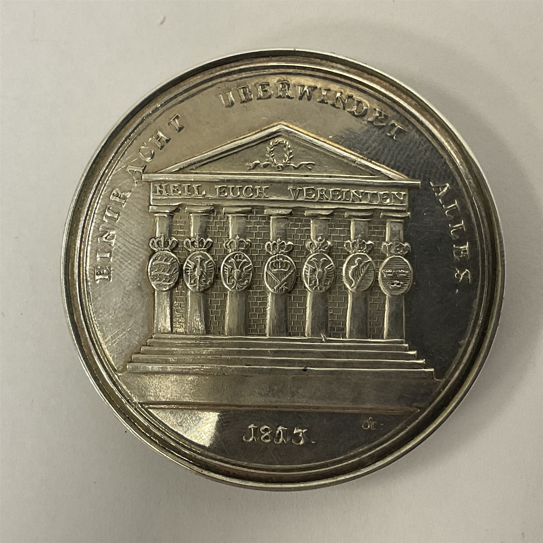Grolier Club’s silver Schraubmedaille to commemorate the German campaign of 1813 - Image 2 of 18