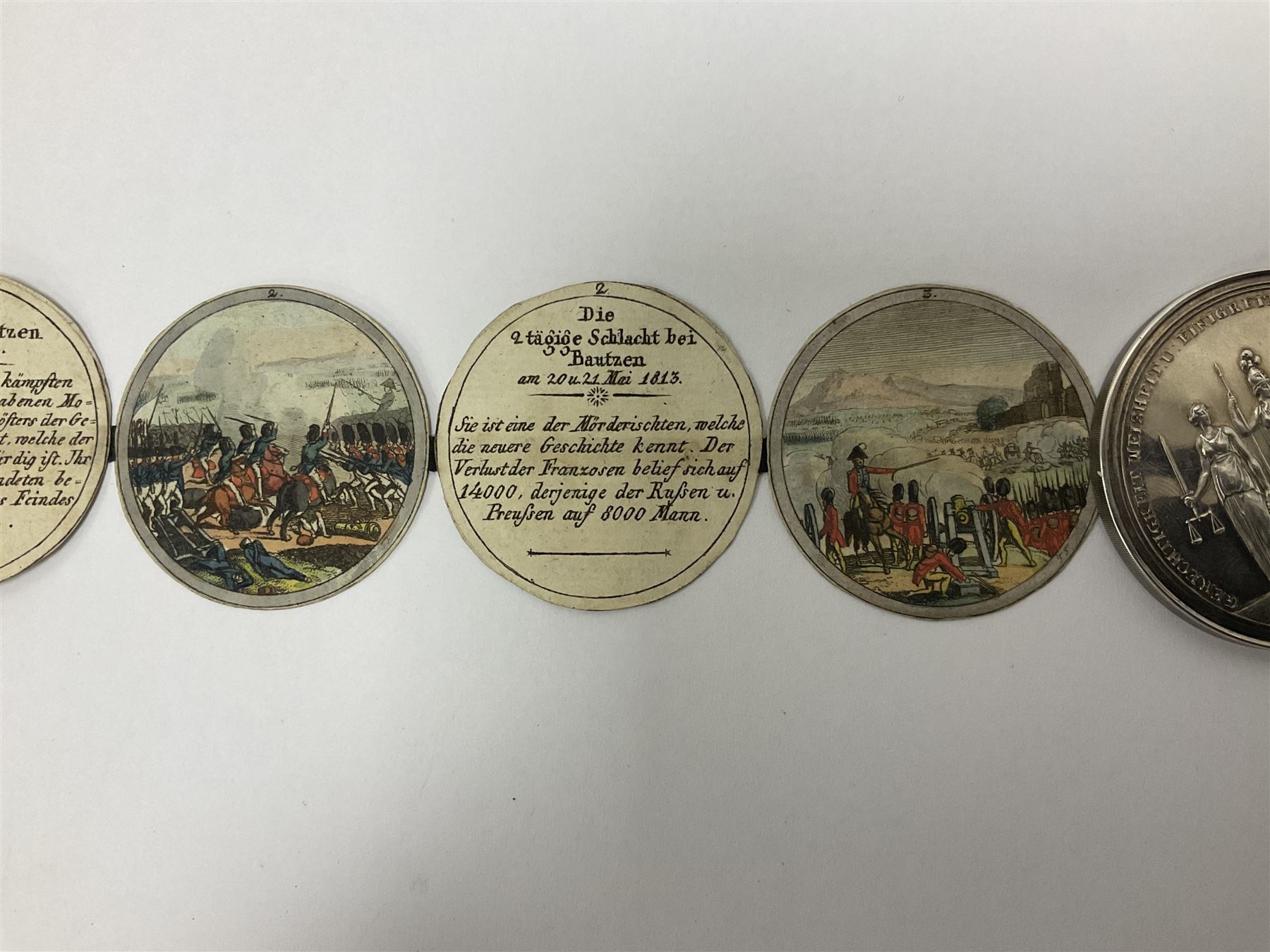 Grolier Club’s silver Schraubmedaille to commemorate the German campaign of 1813 - Image 10 of 18