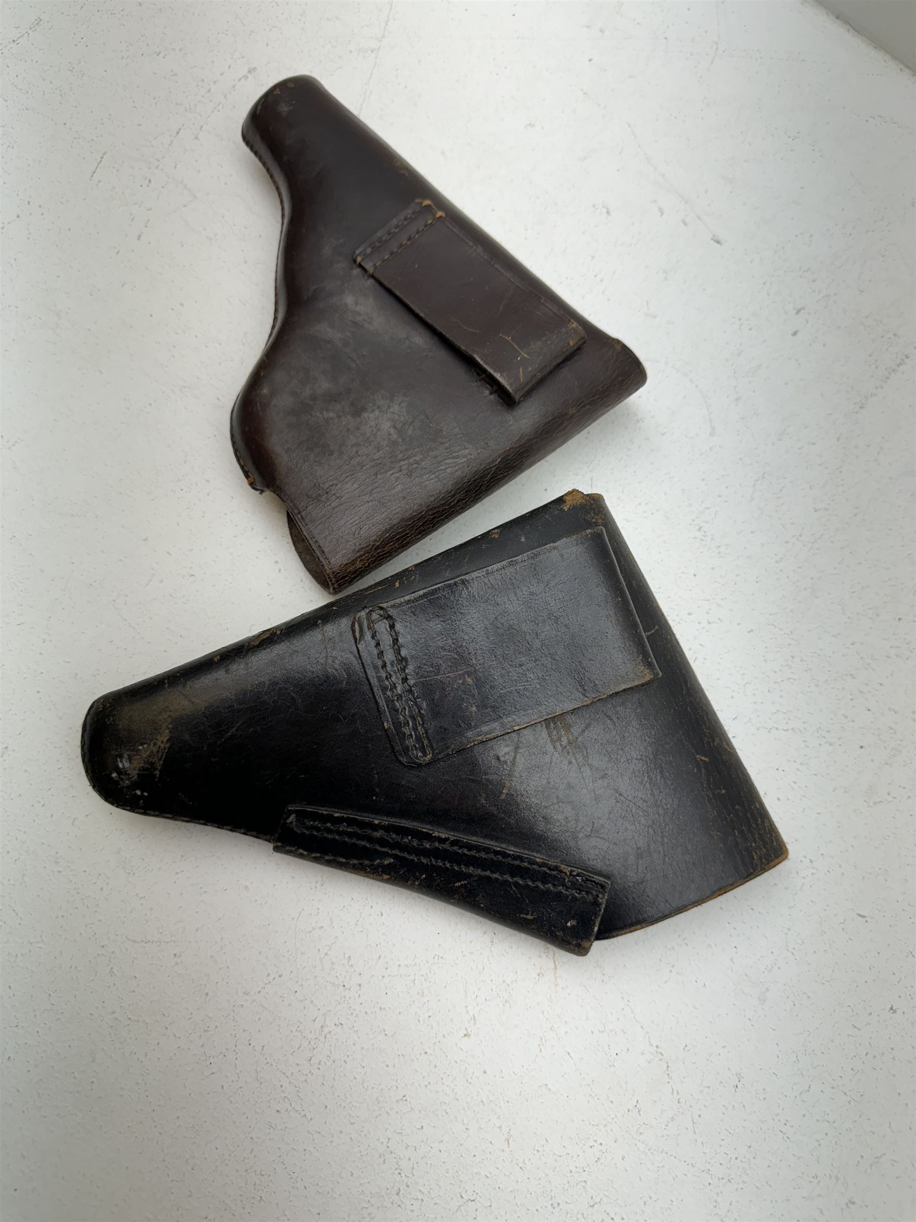 Two WWII German police officers luger pistol holders - Image 2 of 3