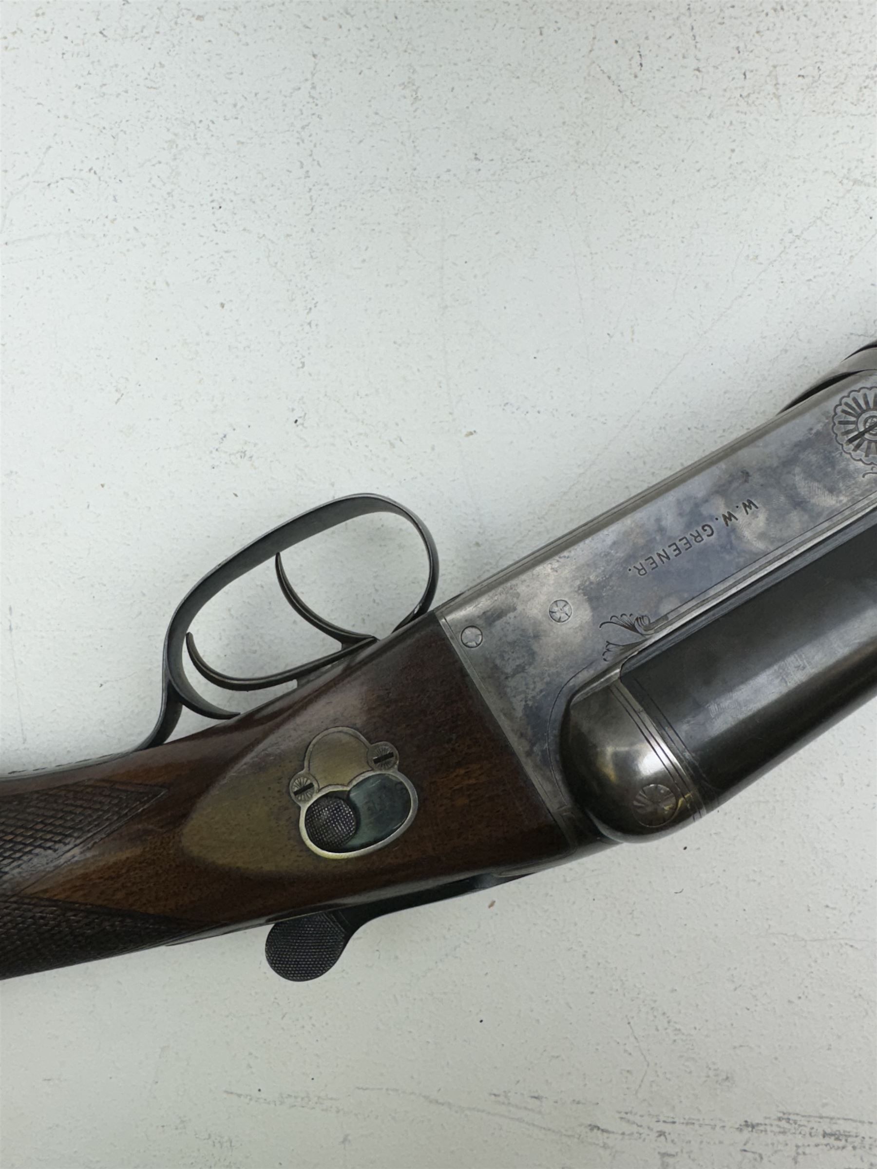 SHOTGUN CERTIFICATE REQUIRED- W.W Greener 12 bore side-by-side boxlock non ejector double trigger Em - Image 12 of 14