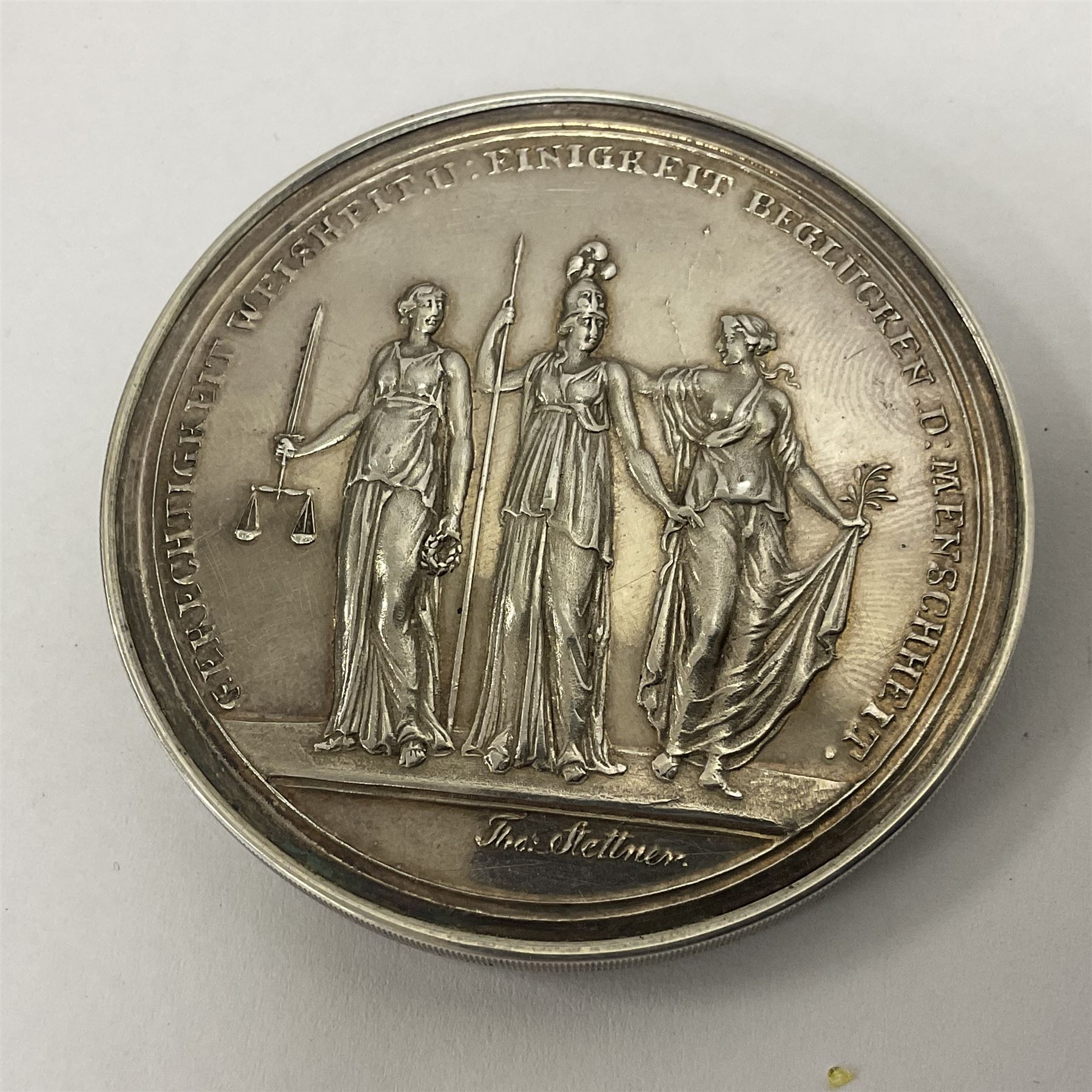 Grolier Club’s silver Schraubmedaille to commemorate the German campaign of 1813 - Image 3 of 18