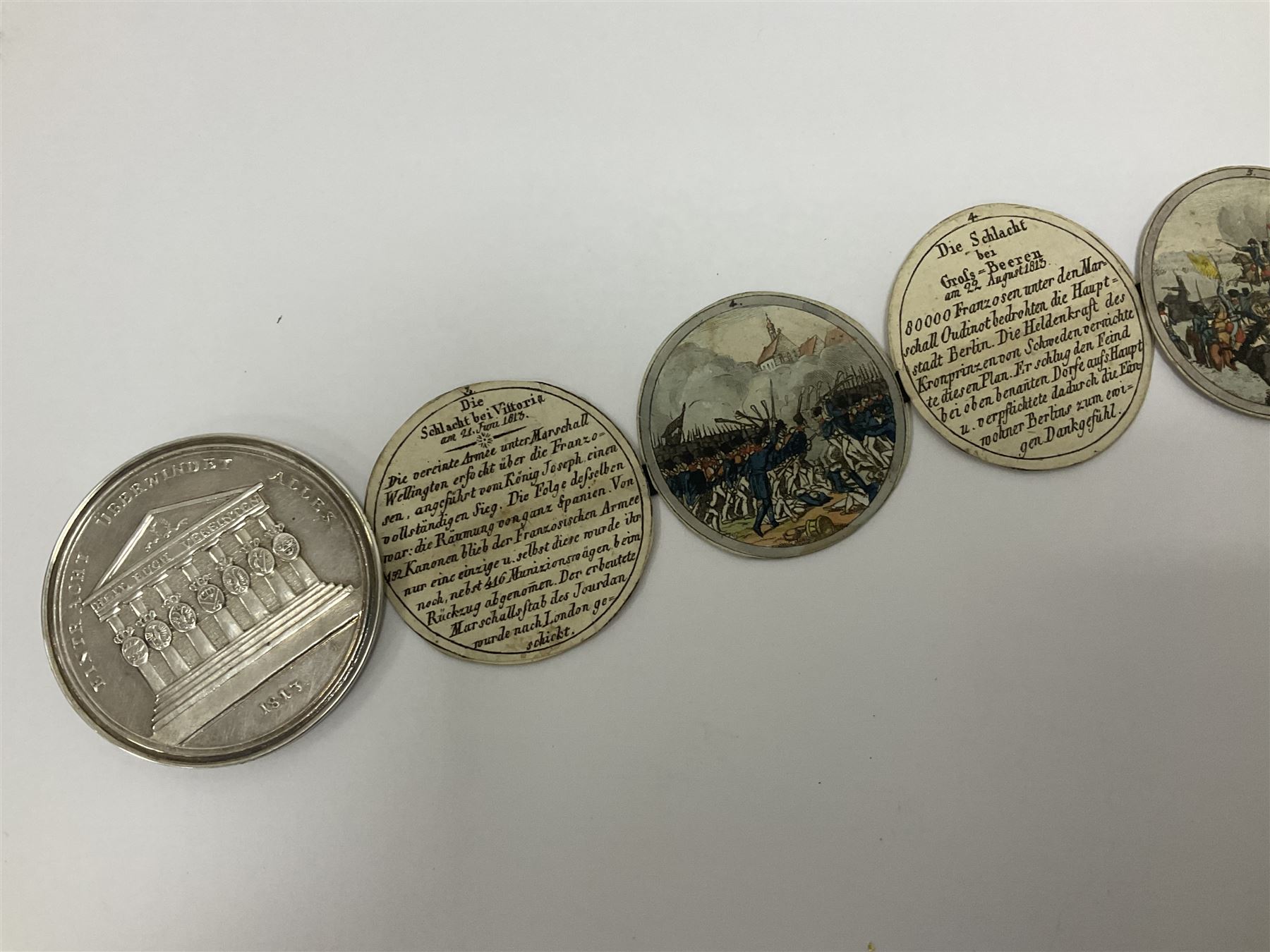 Grolier Club’s silver Schraubmedaille to commemorate the German campaign of 1813 - Image 15 of 18