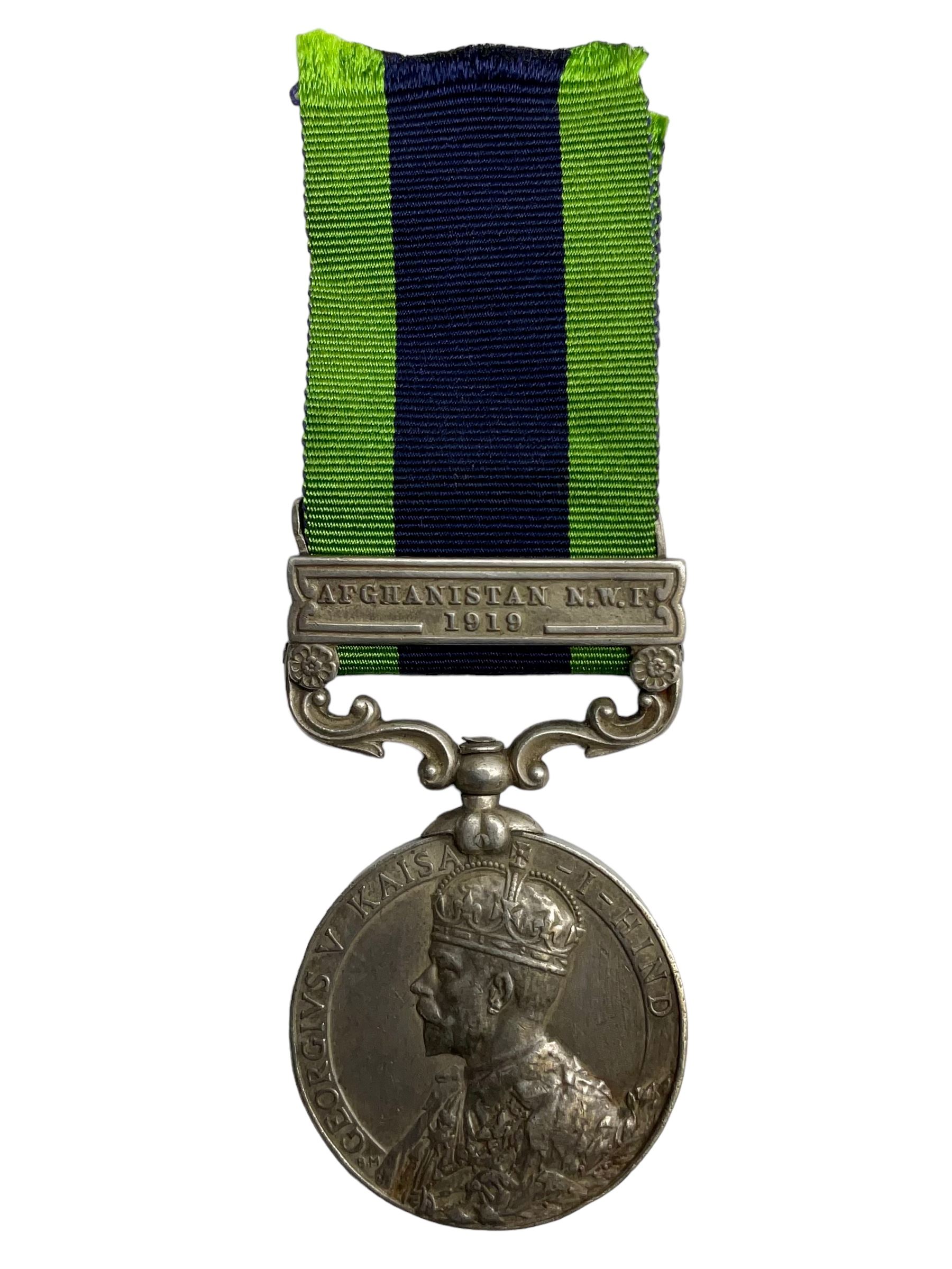 King George V India General Service Medal named to '1388 L-NK. NAWAB KHAN