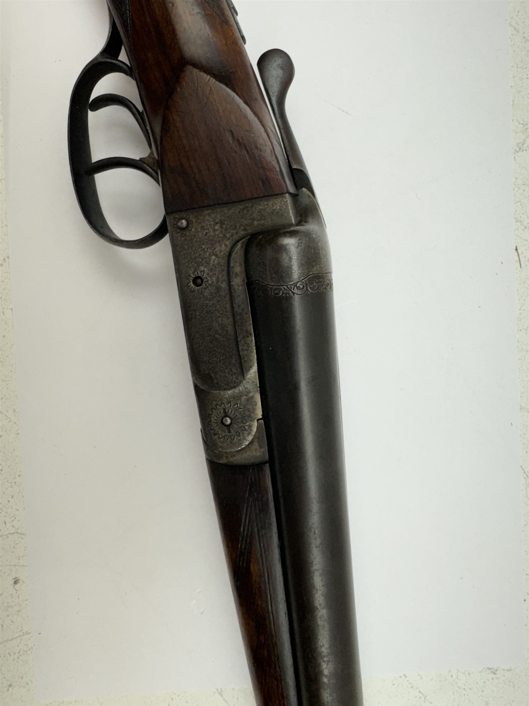 SHOTGUN CERTIFICATE REQUIRED - foreign 12-bore double trigger side by side double barrel shotgun ser - Image 3 of 16