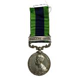 King George V India General Service Medal named to '...RFMN. PARMANSING GURUNG 2-8...' with Wazirist