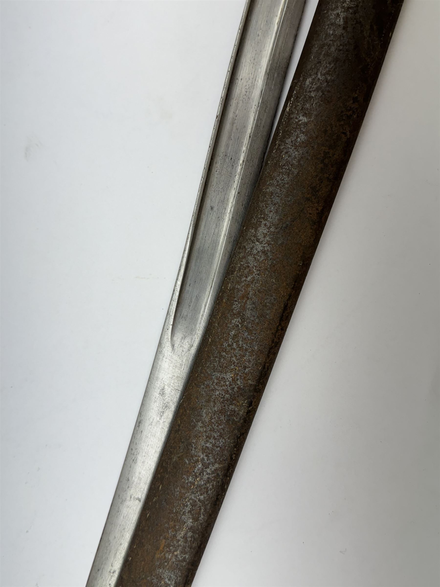 WWI French Chassepot Sword bayonet 57cm steel blade inscribed to the back-edge 'Tulle Juillet 1874' - Image 7 of 7