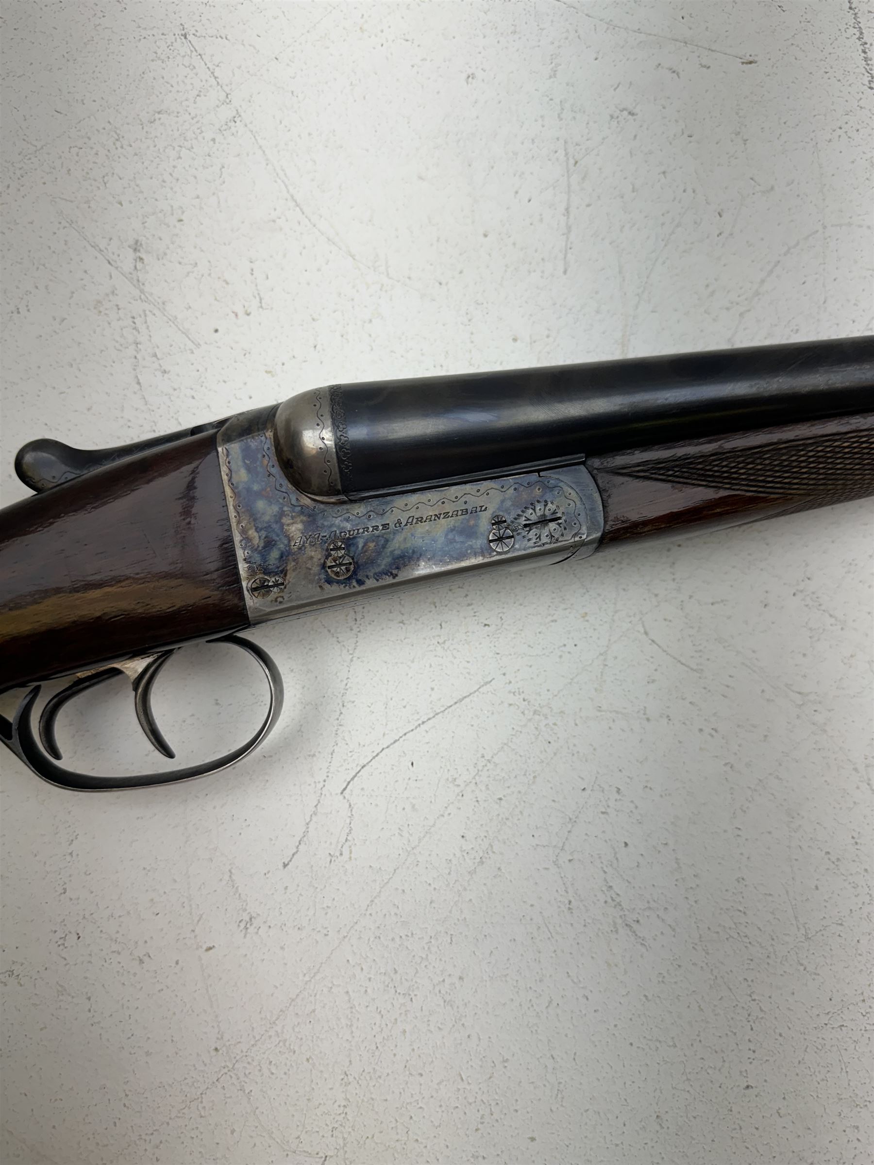 SHOTGUN CERTIFICATE REQUIRED – Spanish AYA 12-bore double trigger side-by-side double barrel boxlock - Image 3 of 14