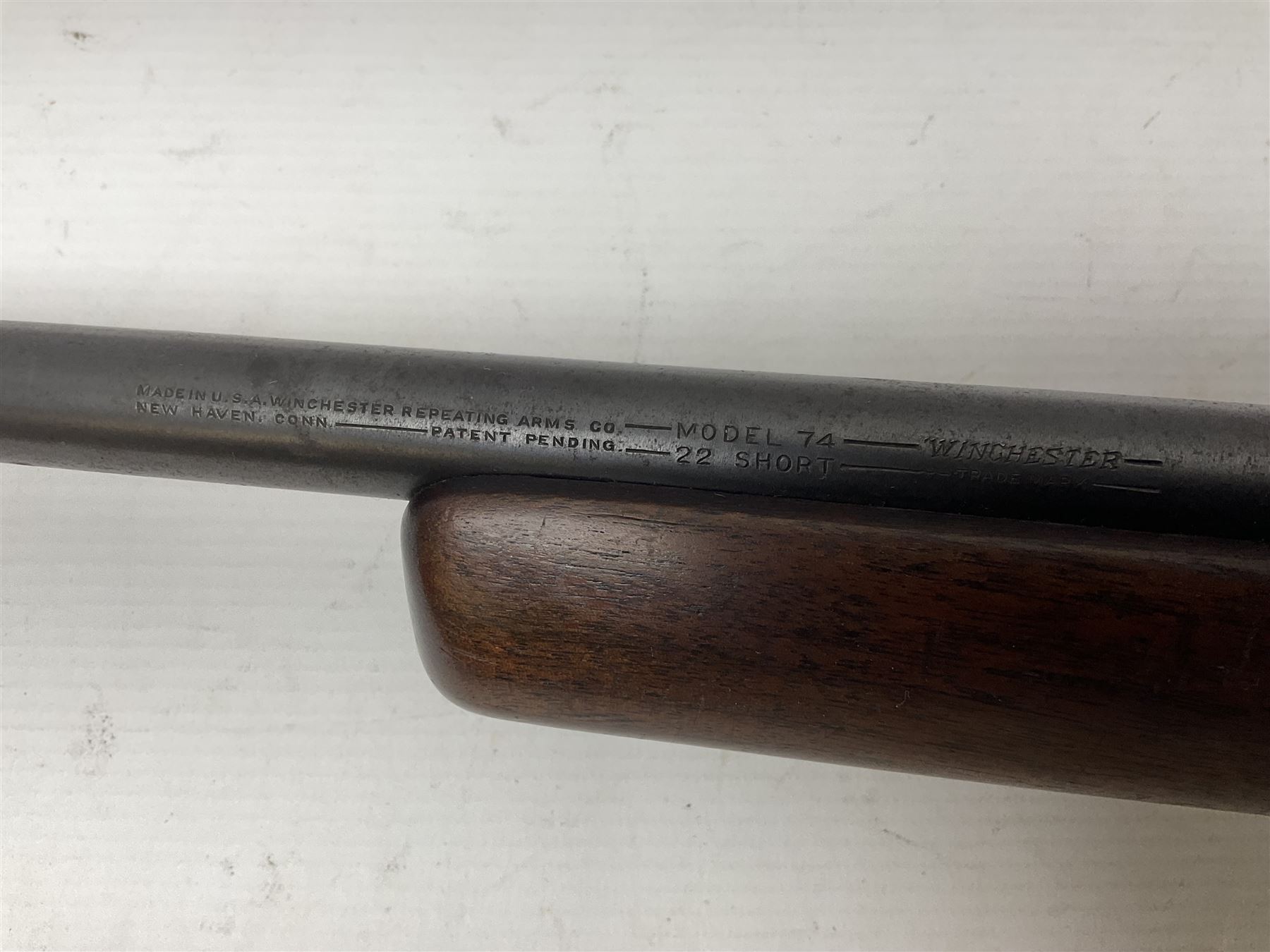 FIREARMS CERTIFICATE REQUIRED - Winchester Model 74 .22SR semi-automatic single shot rifle - Bild 23 aus 24