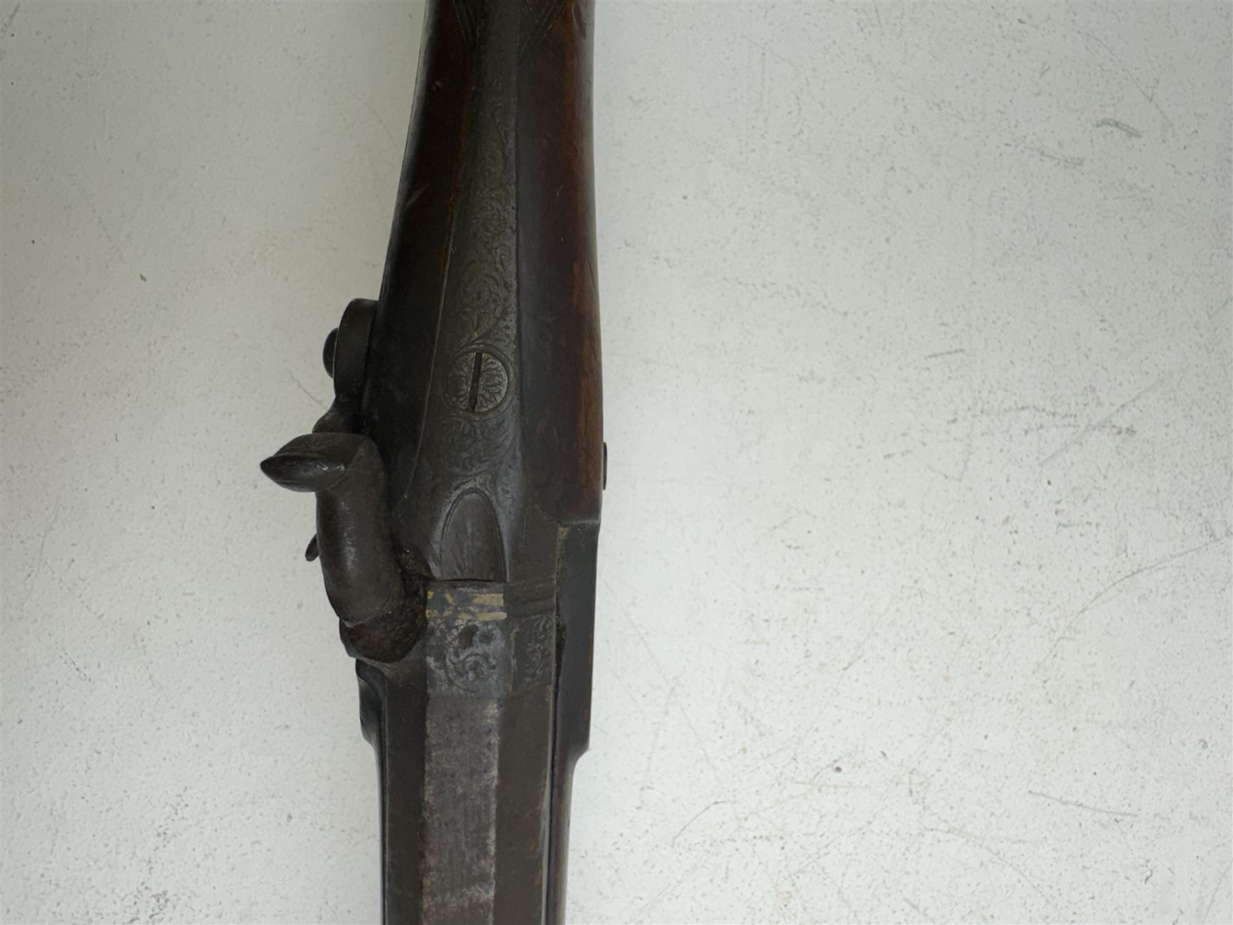 19th century single barrel percussion fire shotgun - Image 5 of 13