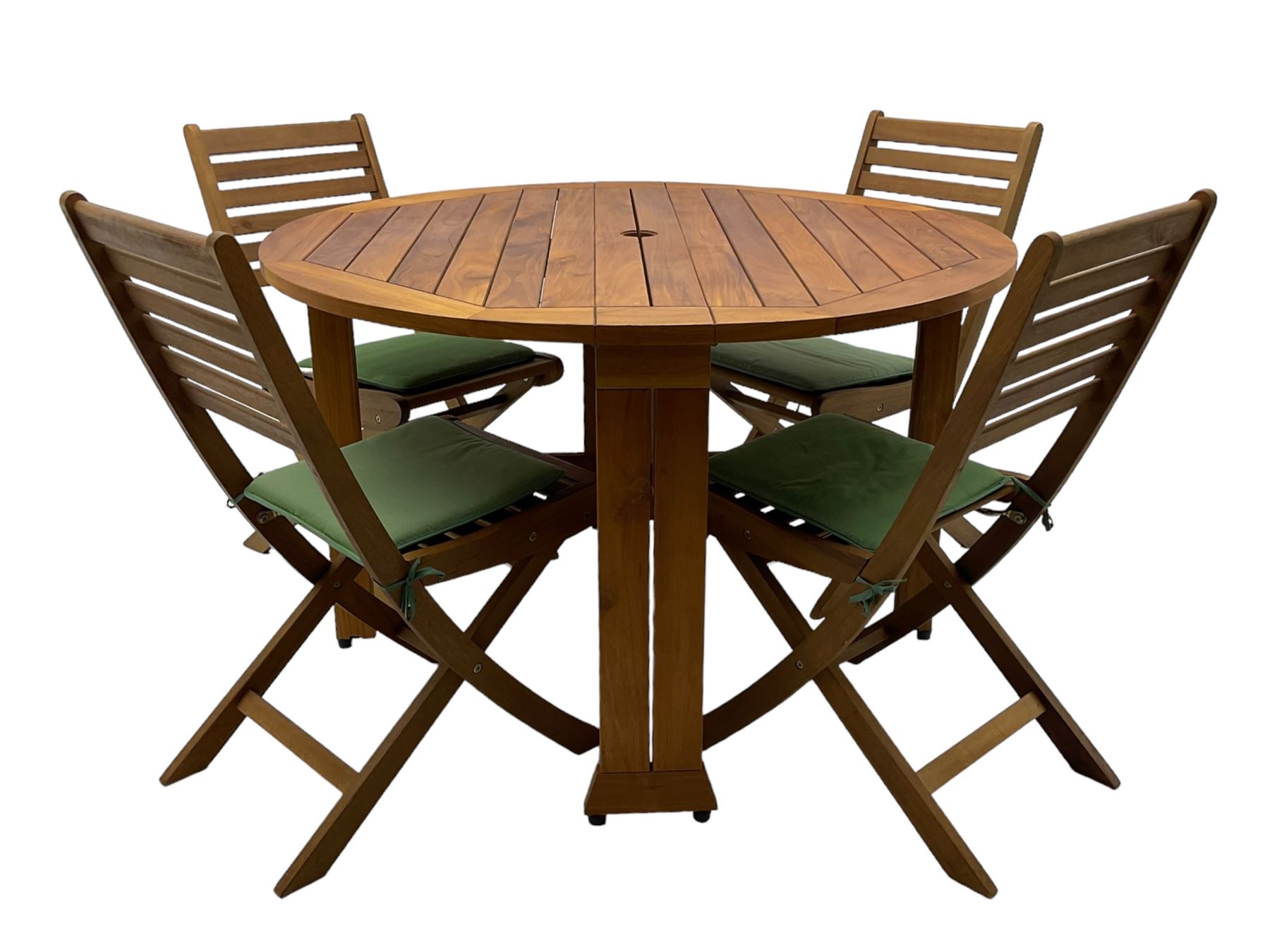 Teak slatted garden table