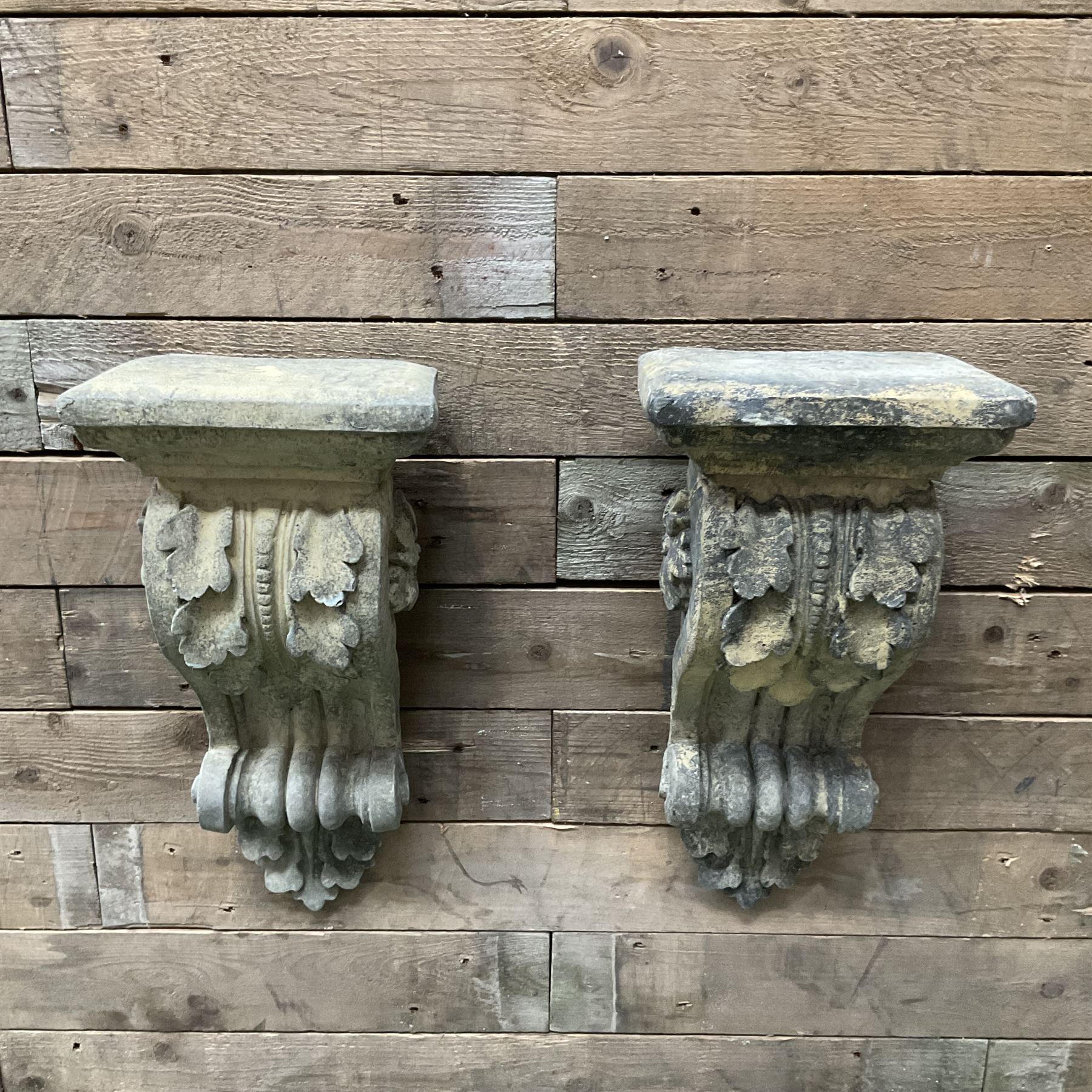 Pair of Victorian design cast stone architectural Corbel brackets - Image 4 of 4