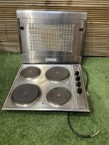 Candy four plate hob with extractor - THIS LOT IS TO BE COLLECTED BY APPOINTMENT FROM DUGGLEBY STORA