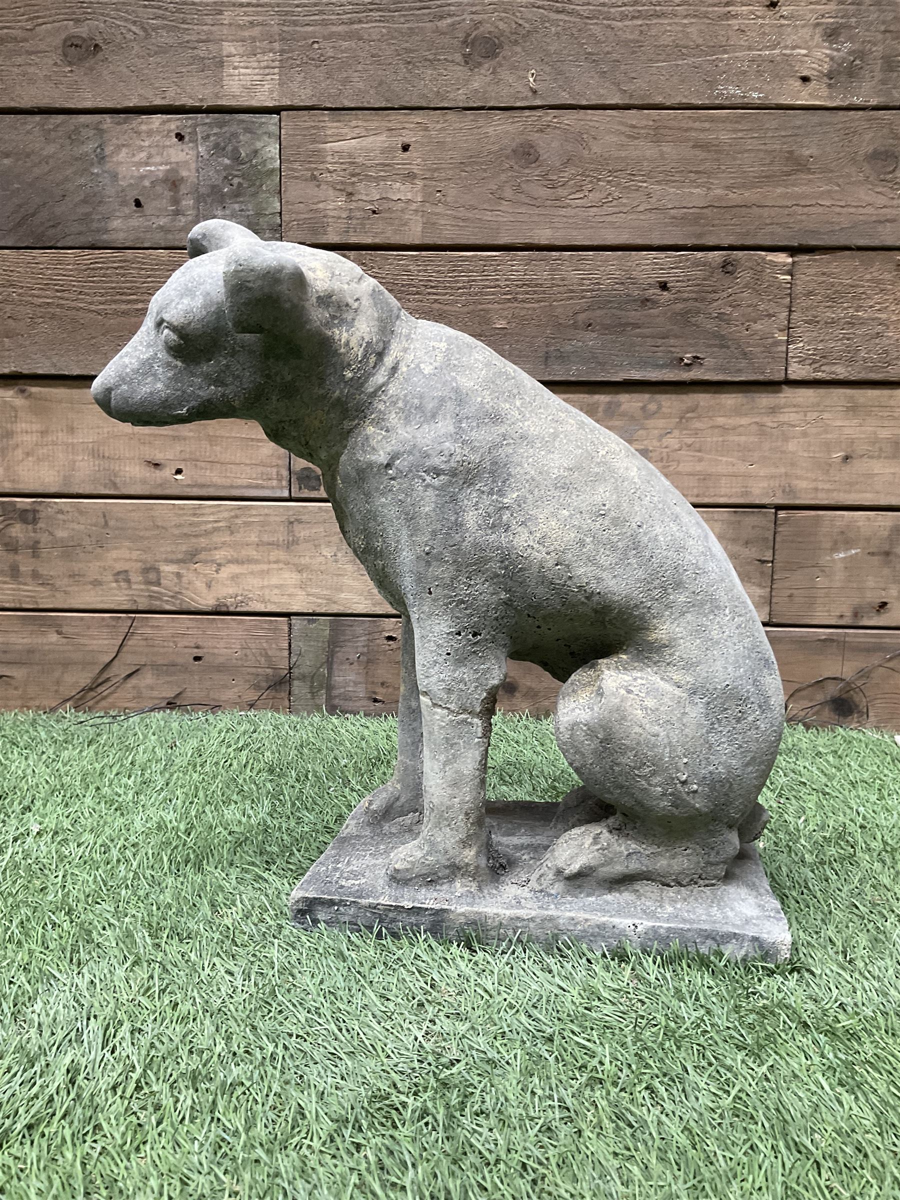 Cast stone Jack Russell dog garden figure - Image 2 of 3