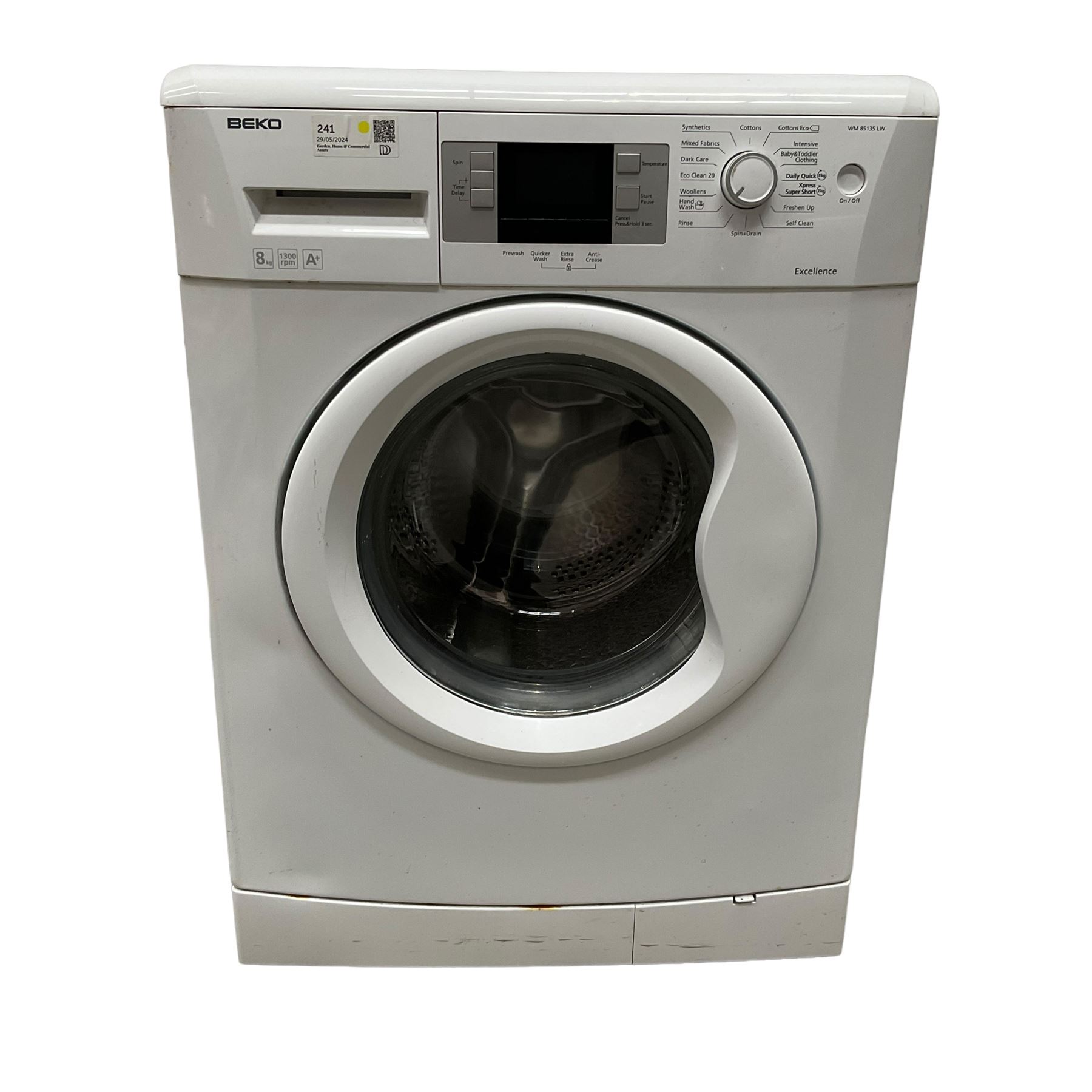 Beko 8kg 1300rpm A+ rated washing machine