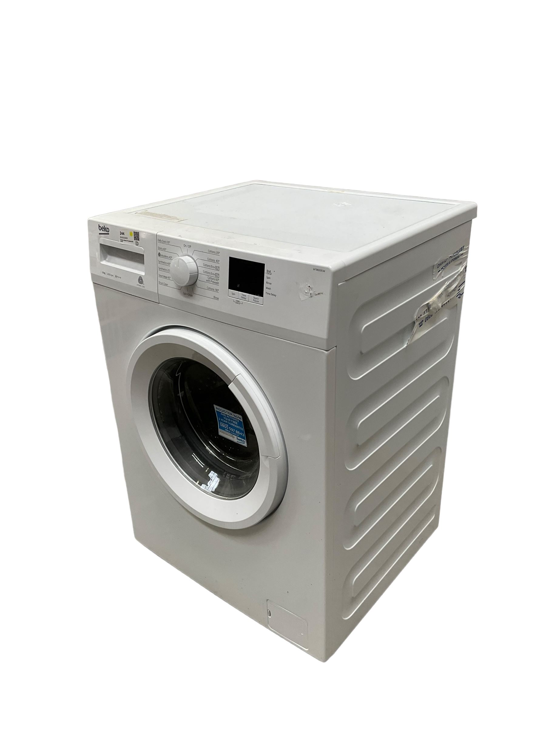 Beko WTB820E1W 8kg washing machine - Image 2 of 4