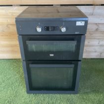 Beko BD16C55FA Double oven black finish domestic cooker - THIS LOT IS TO BE COLLECTED BY APPOINTMEN