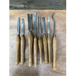 Robert Sorby Woodturning chisel set (8) - THIS LOT IS TO BE COLLECTED BY APPOINTMENT FROM DUGGLEBY S