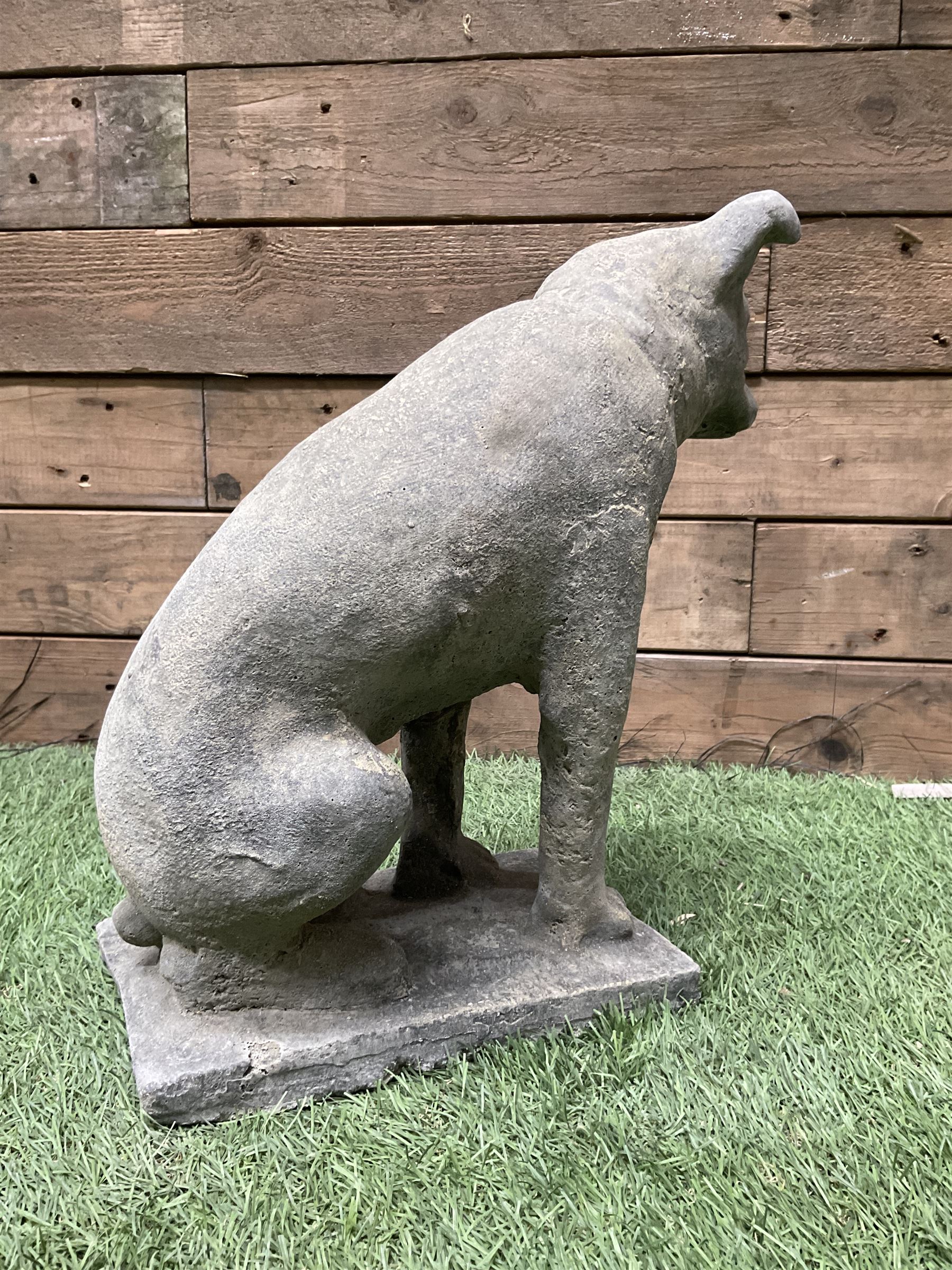Cast stone Jack Russell dog garden figure - Image 3 of 3