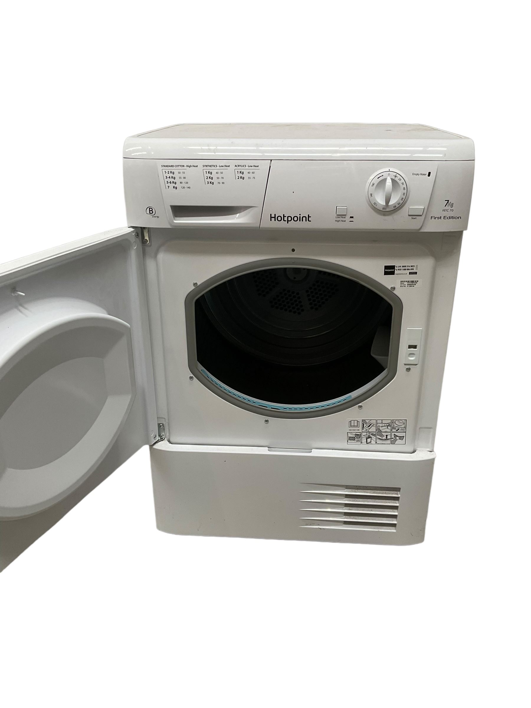 Hotpoint 7kg First edition condenser dryer - Image 2 of 3