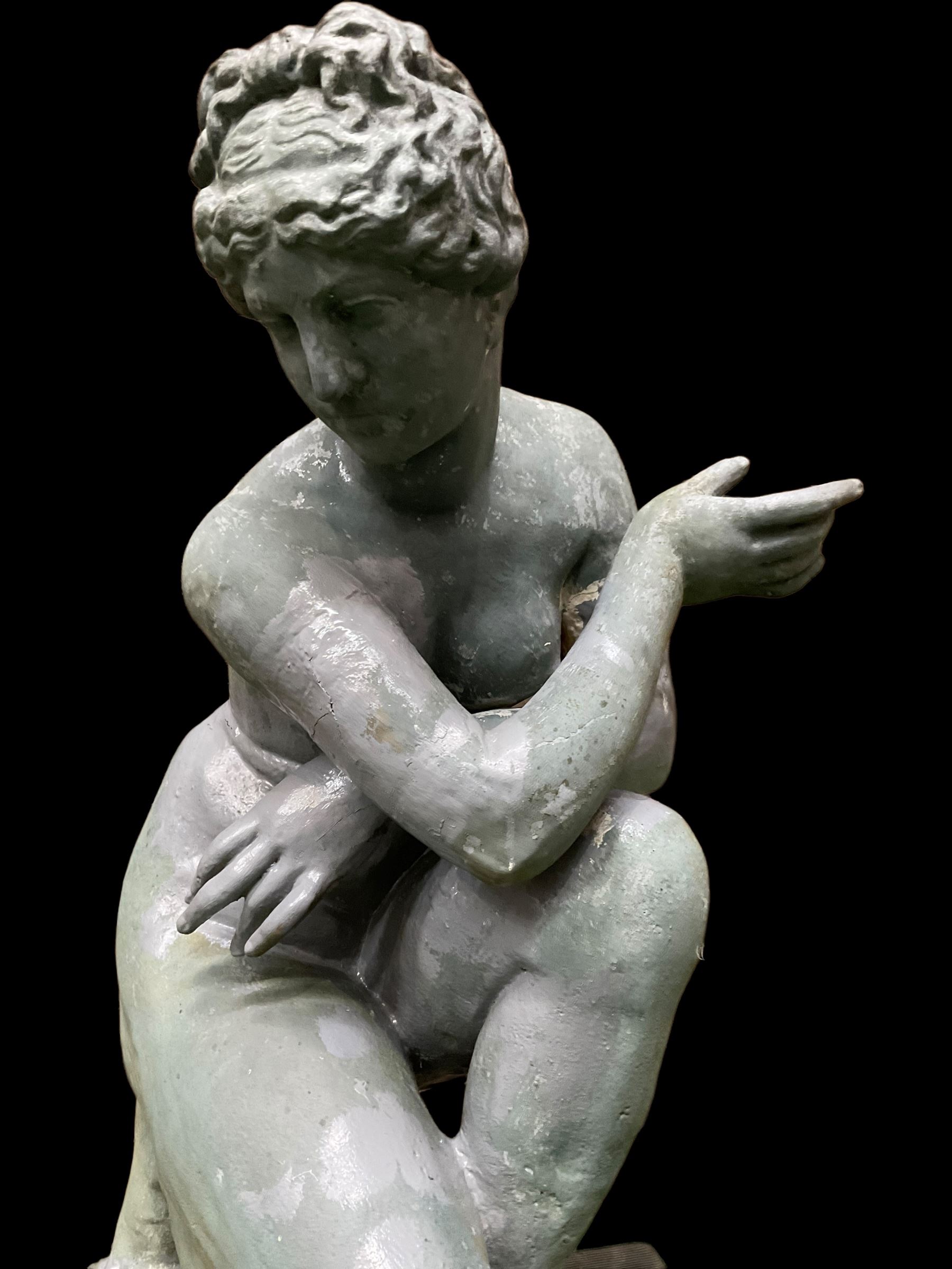 Victorian design cast iron naked maiden garden figure - Image 3 of 4