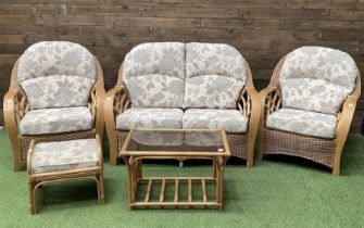 Two seat cane conservatory sofa