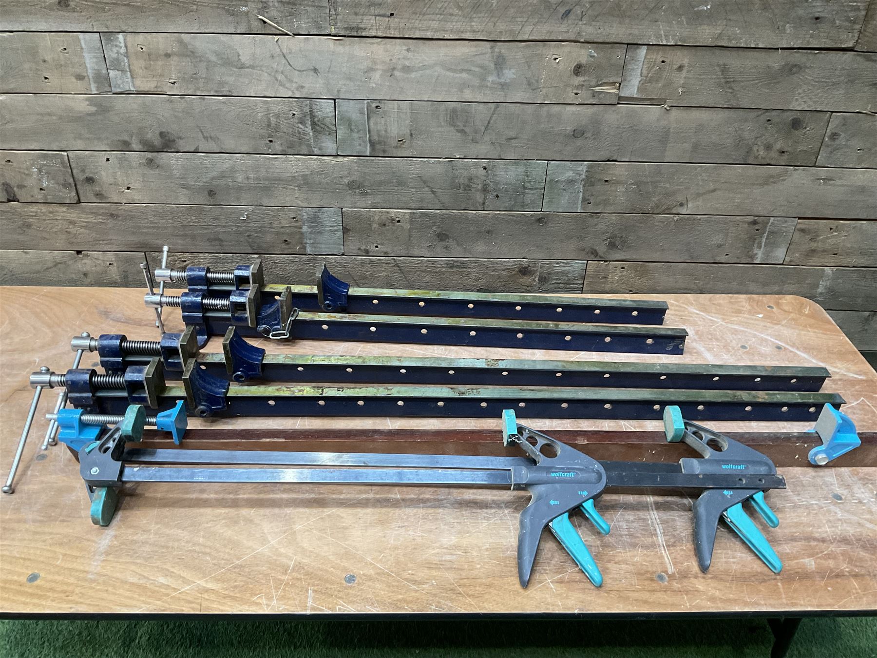 Large selection of woodworking and other clamps