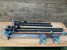 Large selection of woodworking and other clamps