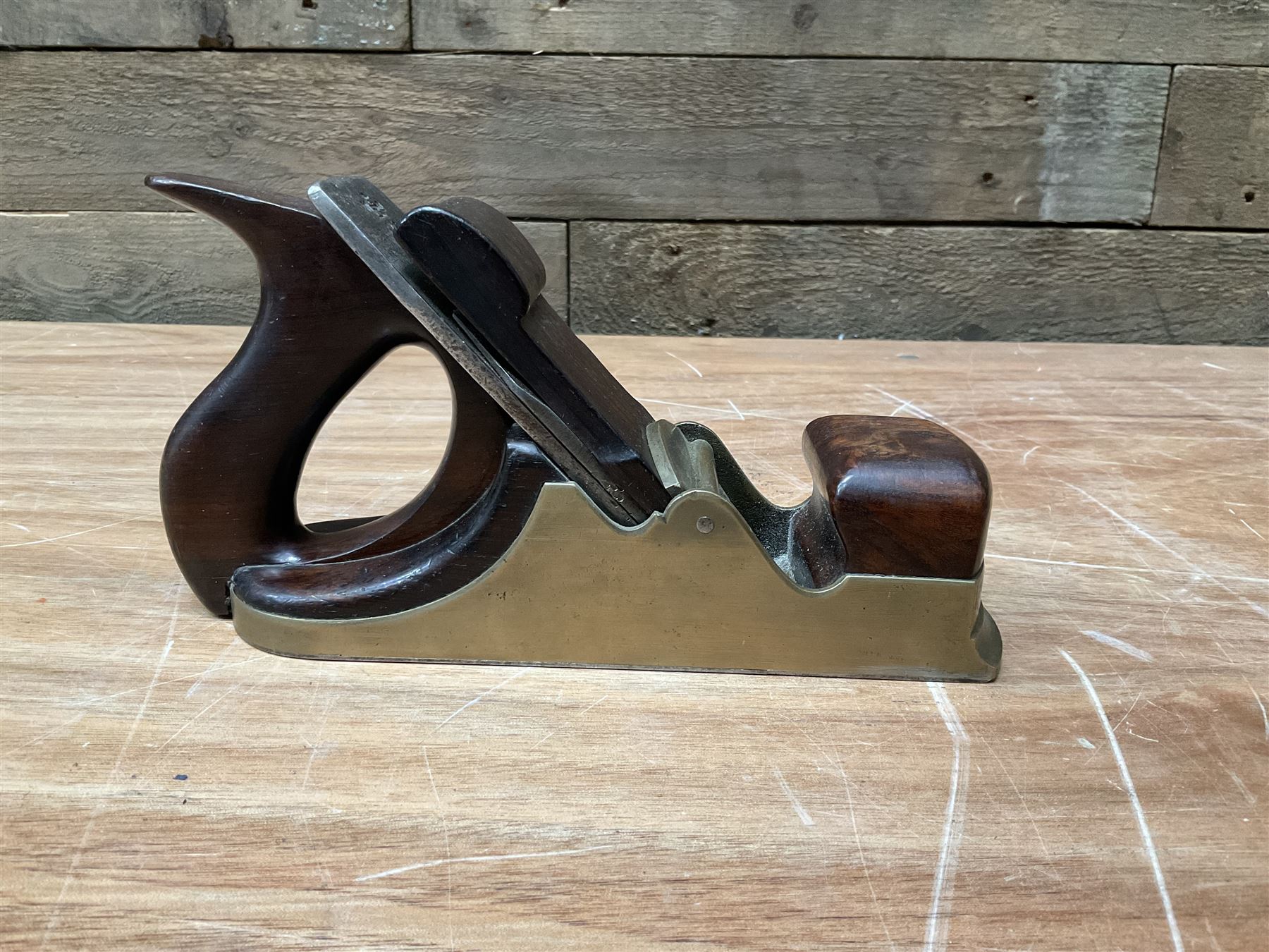 9.5” rosewood infill plane brass sides - Image 4 of 4