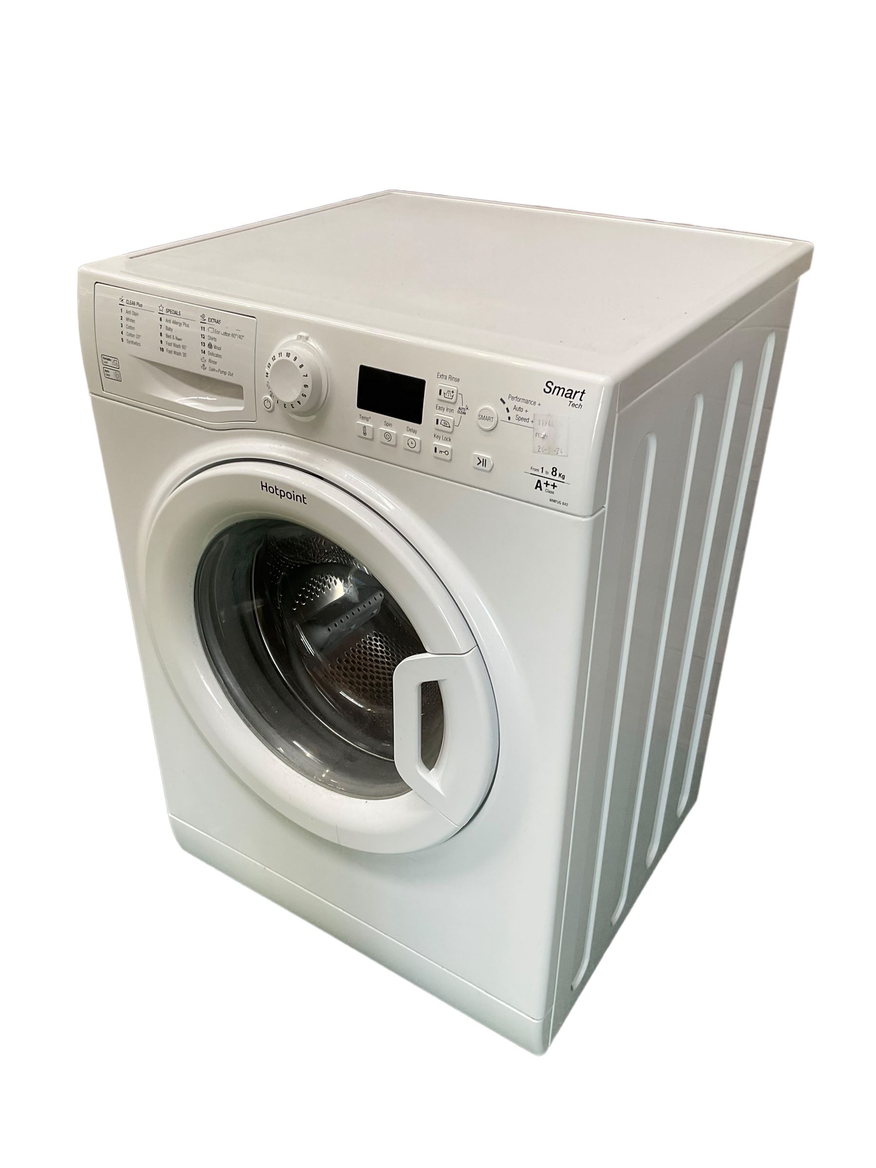 Hotpoint 8kg washing machine in white - Image 3 of 3