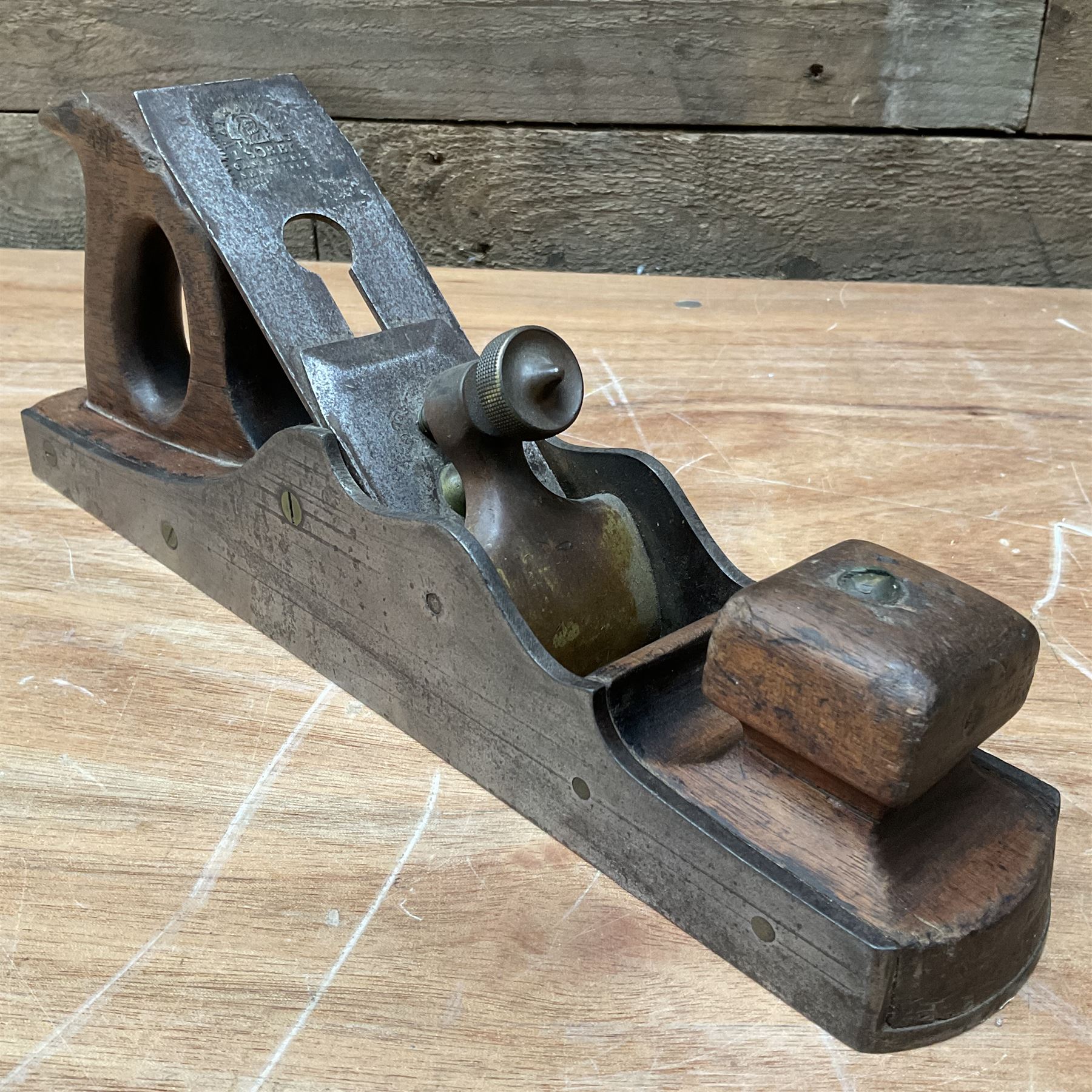 14.5” rosewood infill plane with brass cap and Sorby blade - Image 2 of 4