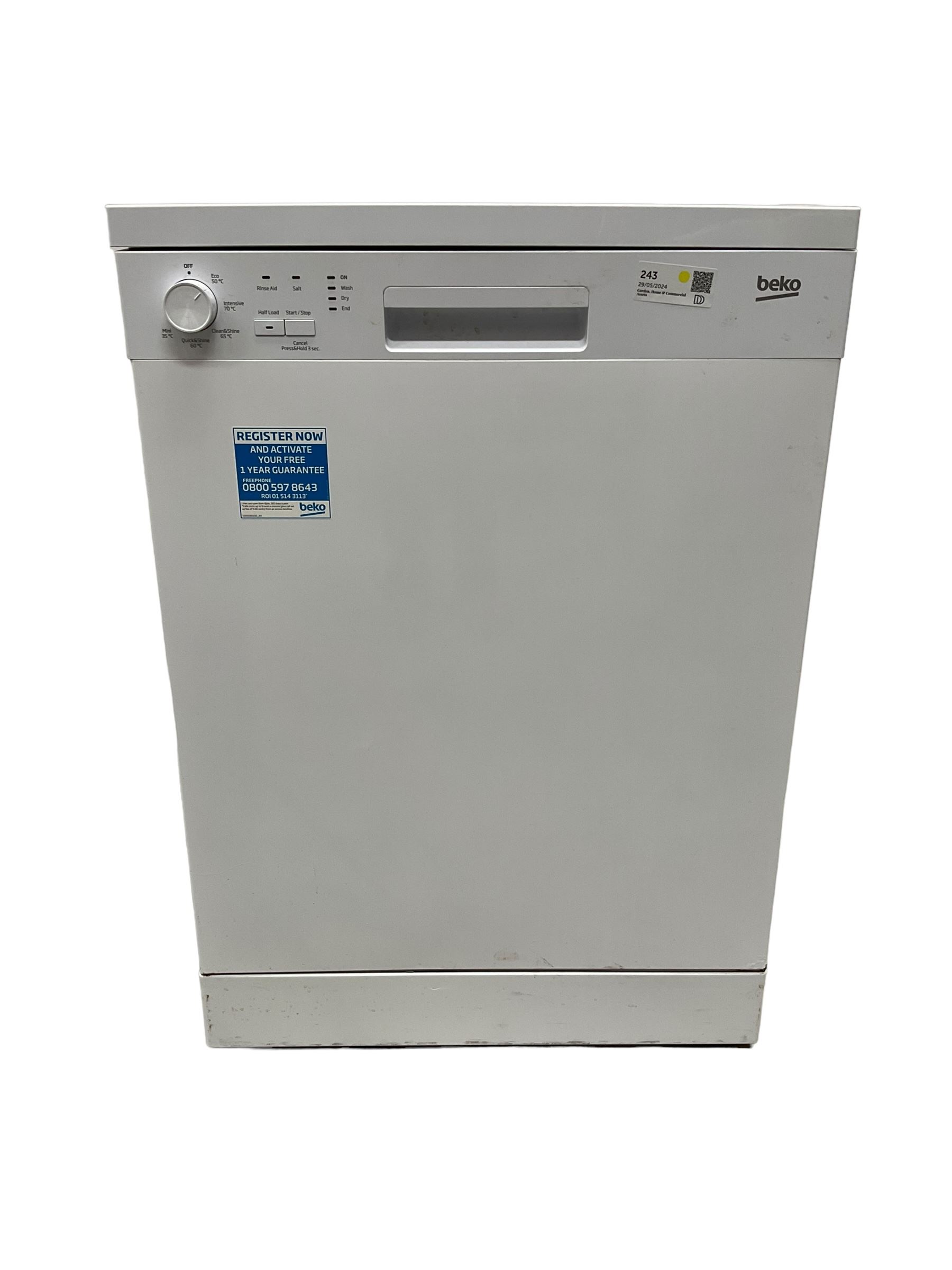 Beko Eco dishwasher in white