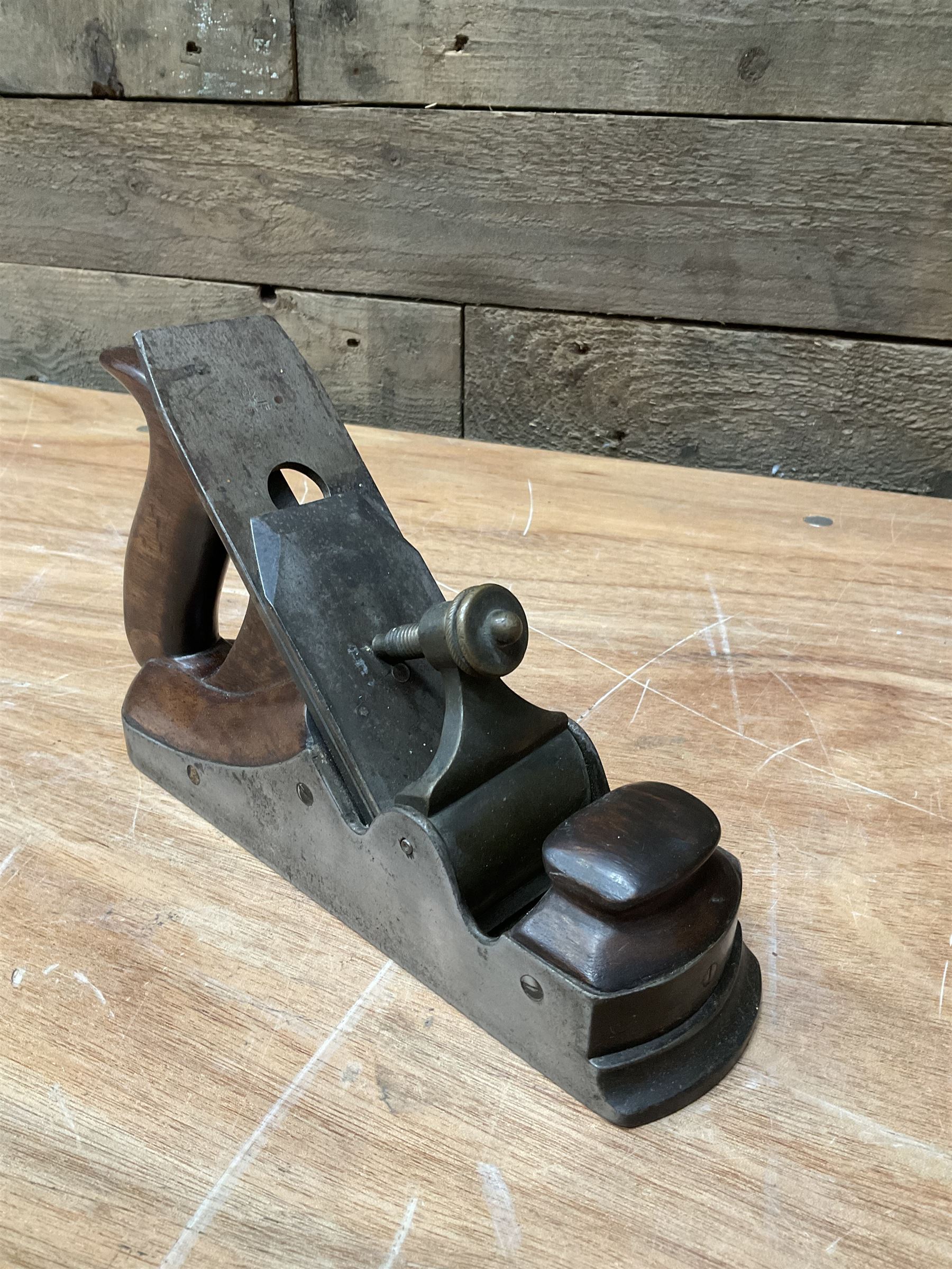 9” rosewood infill plane with brass cap and steed blade - Image 3 of 4