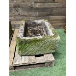 19th century hand hewn rectangular stone trough - THIS LOT IS TO BE COLLECTED BY APPOINTMENT FROM DU