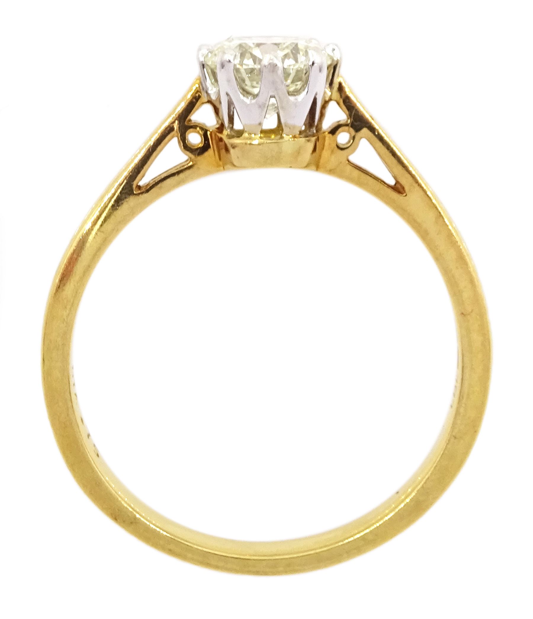 18ct gold single stone diamond ring - Image 4 of 4