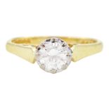 18ct gold single stone round brilliant cut diamond ring