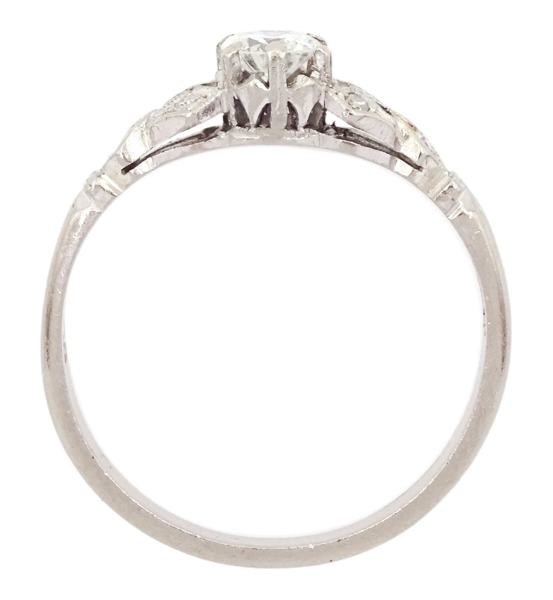 White gold single stone round brilliant cut diamond ring - Image 4 of 4