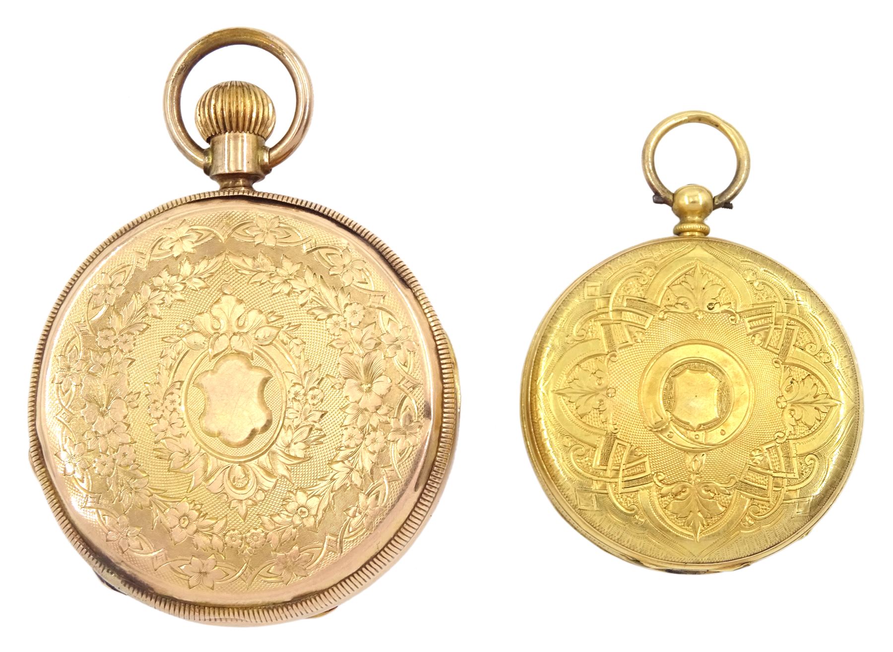 Early 20th century 14ct gold half hunter Swiss lever pocket watch - Image 3 of 5