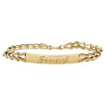 9ct gold 'Jenny' identity bracelet