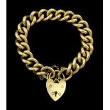 9ct gold curb link chain bracelet