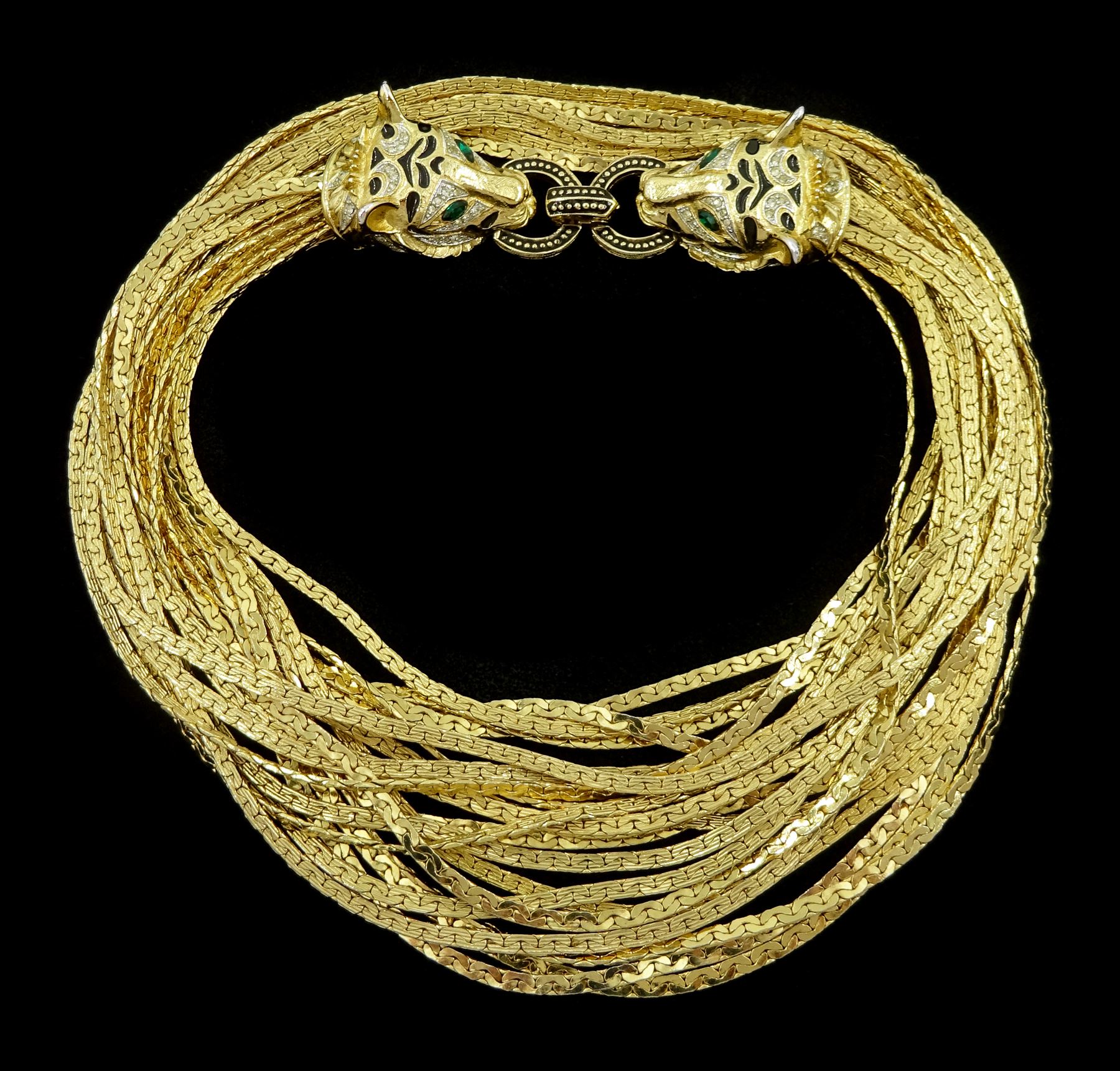 D'Orlan gilt multi strand necklace - Image 3 of 3
