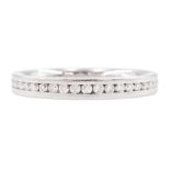 Platinum channel set round brilliant cut diamond full eternity ring