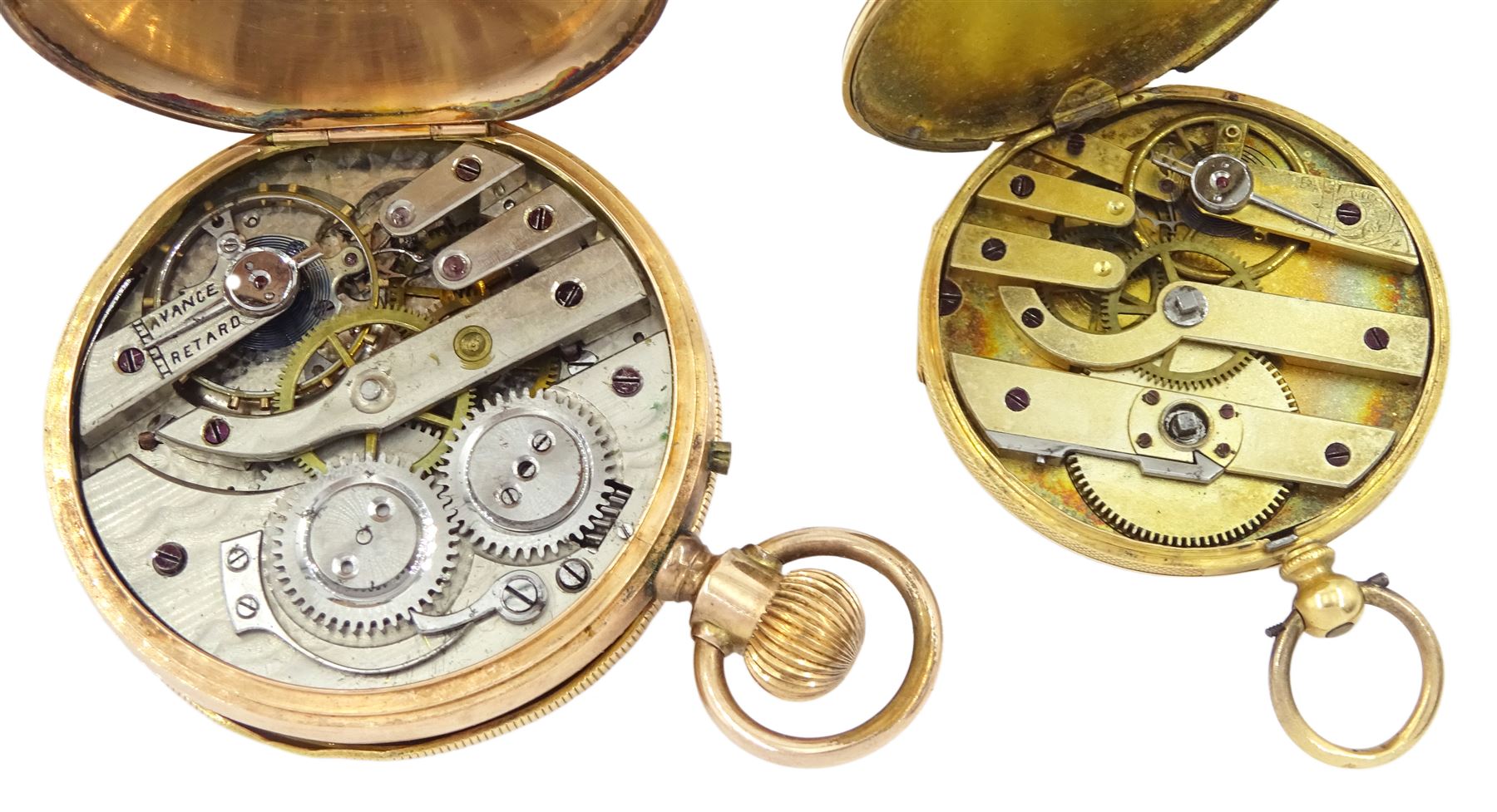 Early 20th century 14ct gold half hunter Swiss lever pocket watch - Image 5 of 5