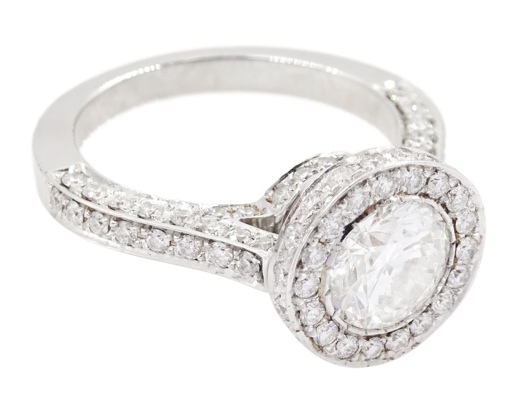 18ct white gold single stone round brilliant cut diamond ring - Image 3 of 4