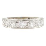 18ct white gold seven stone round brilliant cut diamond half eternity ring