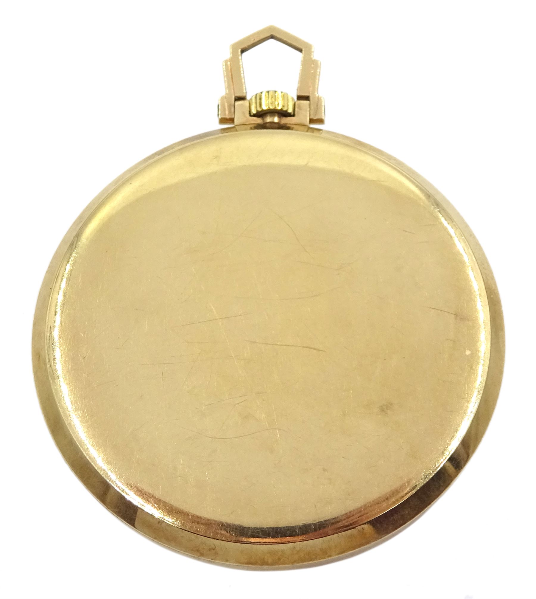 9ct gold open face keyless lever pocket watch by Tissot - Image 3 of 3