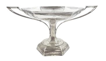 Early 20th century twin handled pedestal dish