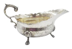 1930s silver sauce boat