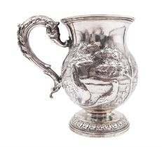 William IV silver christening mug