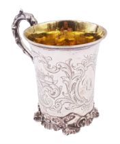 Victorian silver christening mug