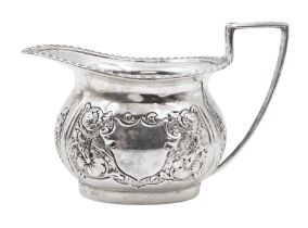 Edwardian silver milk jug